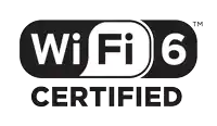 a logo that says wi fi 6 certified on a white background
