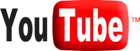 a red youtube logo with white letters
