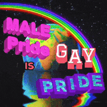 a poster that says male pride gay pride