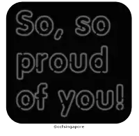 a sticker that says so so proud of you