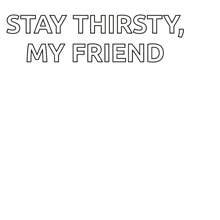 a bottle of magna roja beer with the words " stay thirsty my friend it 's thursday " below it