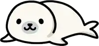 a cartoon drawing of a seal with a fish tail and a dog face .