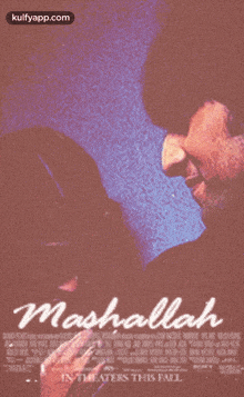 a movie poster for mashaallah with a woman 's face