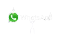 a drawing of a man holding a green whatsapp logo