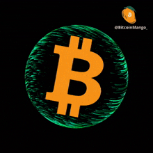 a yellow and green circle with the letter b inside of it