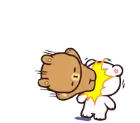 a cartoon of a teddy bear being punched in the face by another teddy bear