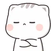 a cartoon drawing of a cat with an angry look on his face