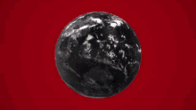 a group of cartoon characters are standing in front of a planet