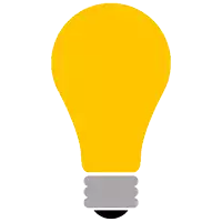 a yellow light bulb with a gray base and a black base