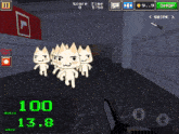 a screenshot of a video game with a score of 0 and time of 3:53