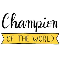a logo that says champion of the world