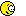 a pixel art of a yellow smiley face with a black arrow sticking out of it 's mouth .
