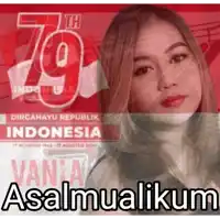 a poster for the 70th anniversary of indonesia shows a woman 's face