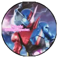 a picture of a robot with the words nobody midnight specter above it