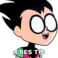 a cartoon of robin with the words eres tu written below him