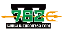 a logo for www.weapon762.com has a trident and arrow