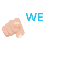 a sign that says we want you with a hand pointing at the viewer