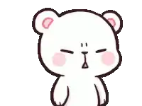 a cartoon hamster is making a funny face with his arms crossed and his eyes closed .