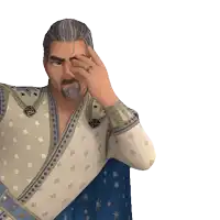 a man with a beard is wearing a white robe