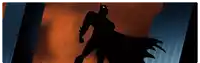 a silhouette of a batman standing in the dark