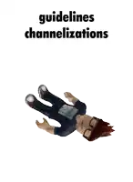 a picture of a roblox character with the words guidelines channelizations below it