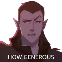 a picture of a cartoon character with the words how generous on the bottom