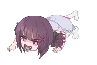 a drawing of a girl with a pacifier on her head