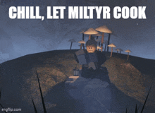 a picture of a gorilla reading a book with the words chill let miltyr cook