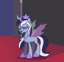 a pony with wings and a crown on her head