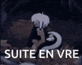 a cartoon of a skunk with the caption suite en vre