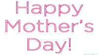 happy mother 's day written in pink on a white background