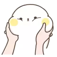 a cartoon drawing of a person holding a white ball with a face on it .
